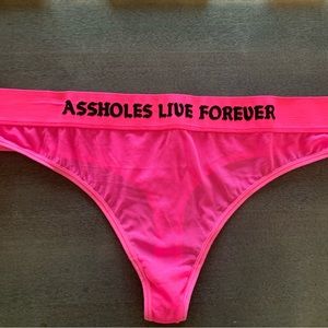 ALF neon pink mesh thong
